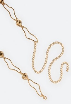 Kali Organic Linked Metallic Bead Chain Belt