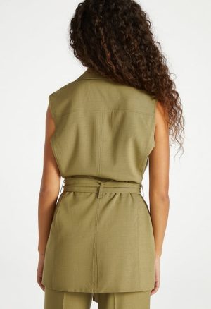 Longline Belted Vest