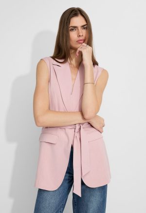 Longline Belted Vest