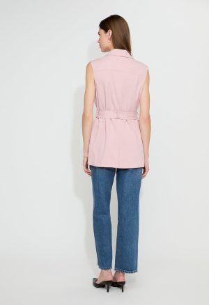 Longline Belted Vest