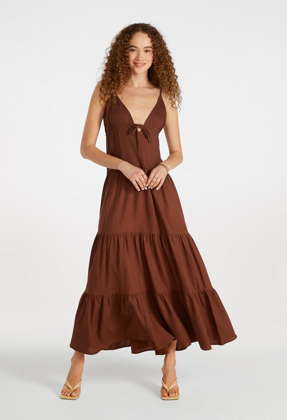 Strappy Tiered Maxi Dress