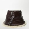 Shearling Trim Bucket Hat