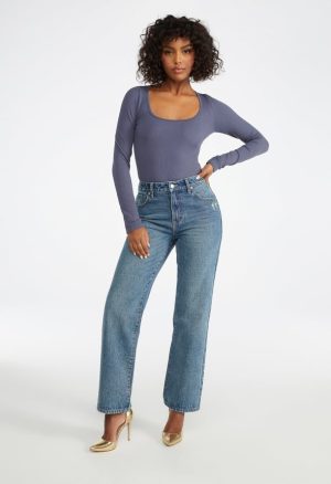 Seamless Long Sleeve Ribbed Bodysuit