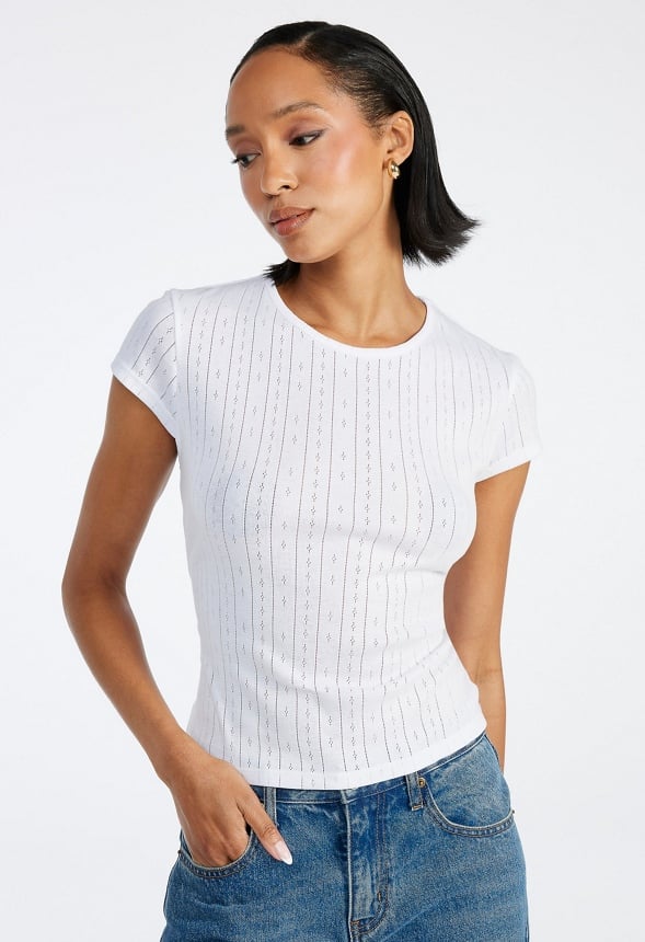 2-Pack Pointelle Tee