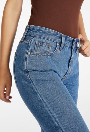 Brook Vintage Mid Rise Ankle Straight Leg Jeans