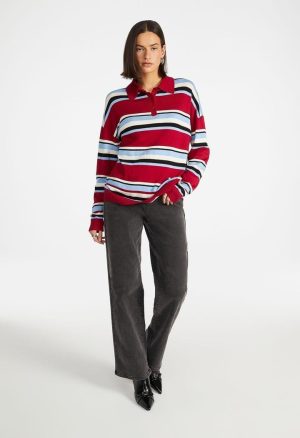 Oversized Striped Polo