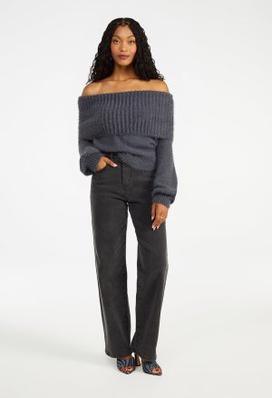 Blouson Off The Shoulder Sweater