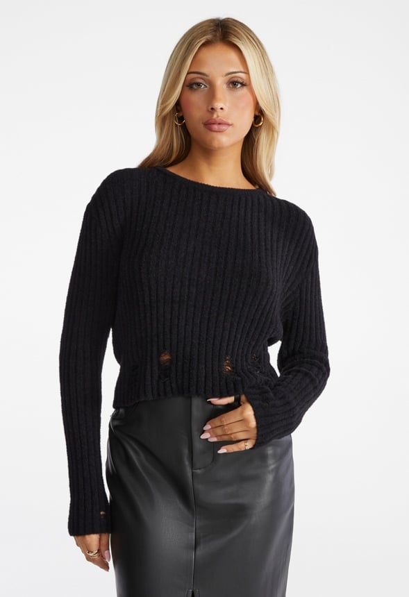 Destroy Cropped Sweater