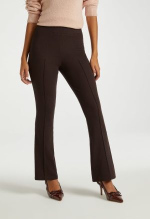 Crop Flare Rib Pants