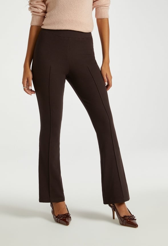 Crop Flare Rib Pants