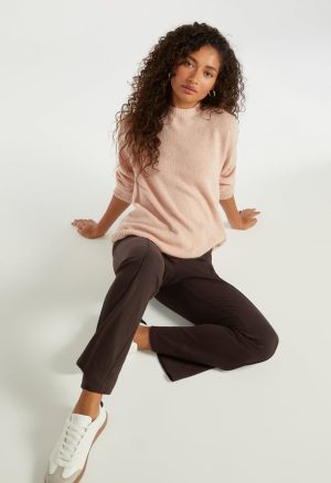 Crop Flare Rib Pants