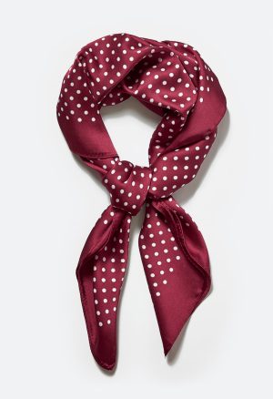 Dolly Polka Dot Silk Like Square Scarf