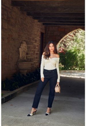 Asher Mid Rise Comfort Ankle Straight Jean