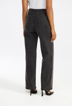 Ultra High Rise Straight Leg Denim Jeans