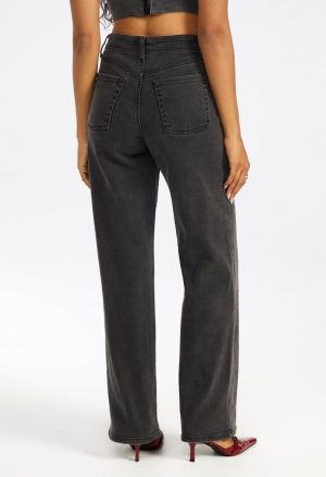 Ultra High Rise Straight Leg Denim Jeans